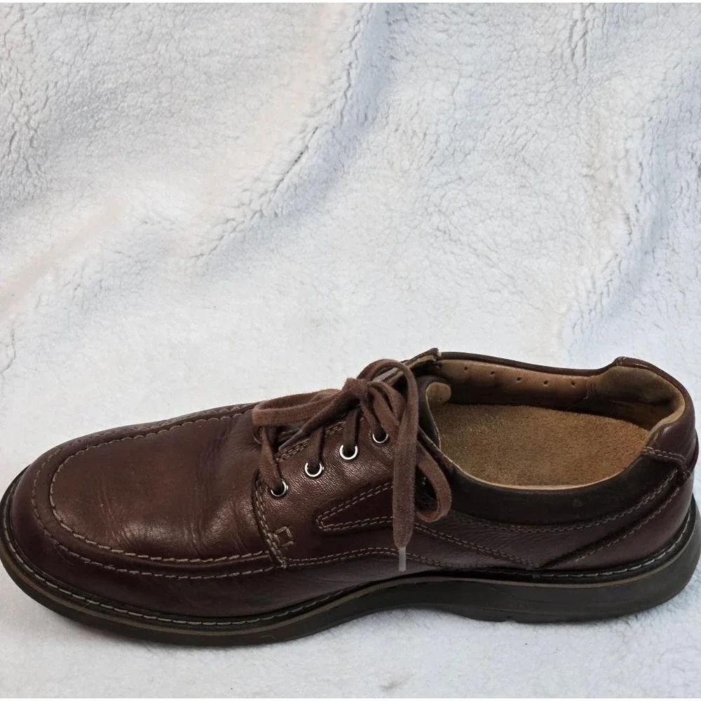 Men's‎ Olukai Leather Lace Up Brown Shoes Size 11 XW